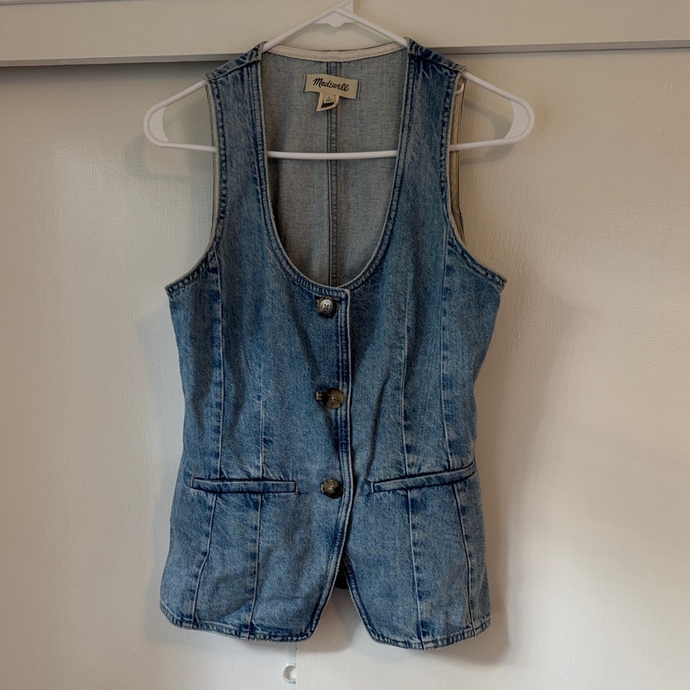Madewell Blue Denim Tank Top